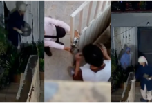 Vecinas son captadas ensuciando presuntamente con excremento edificio durante conflicto en Coyoacán