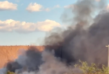 Reactivan incendio en confinamiento de llantas del relleno sanitario de Ciudad Juárez
