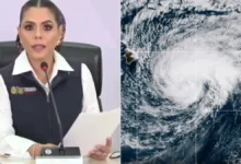 Oleaje en la costa de Guerrero ante el paso del huracán Polo
